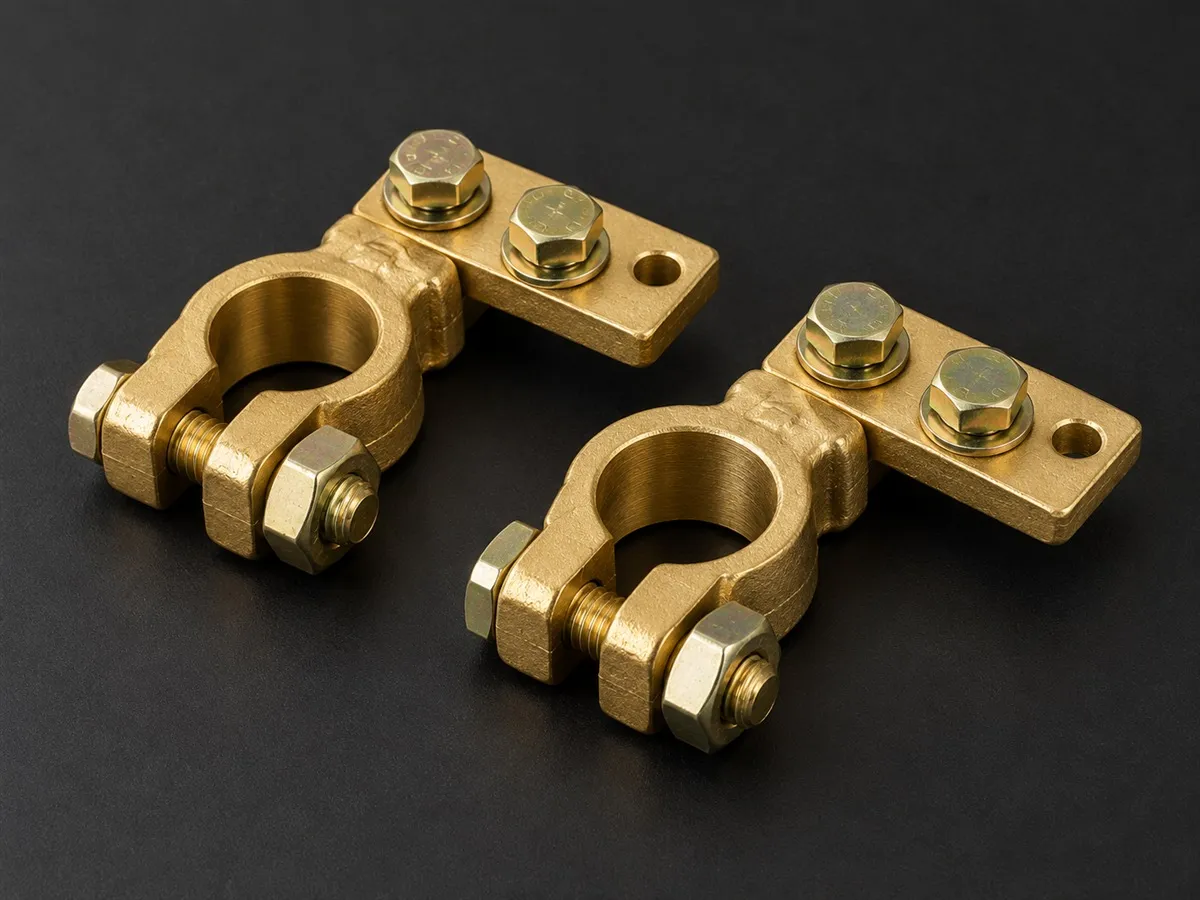 Angle Fored Brass Plate Terminal
