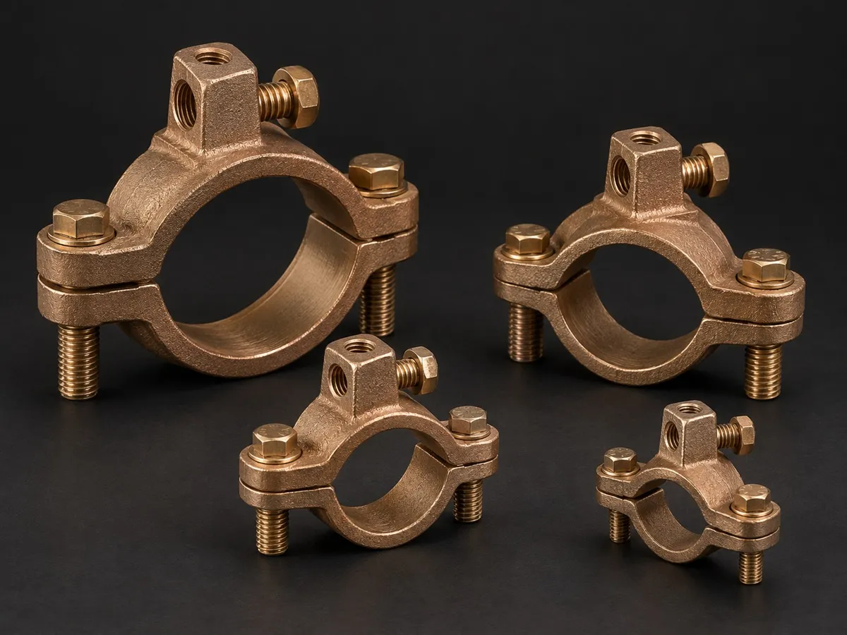  Bronze Water Pipe Clamps
